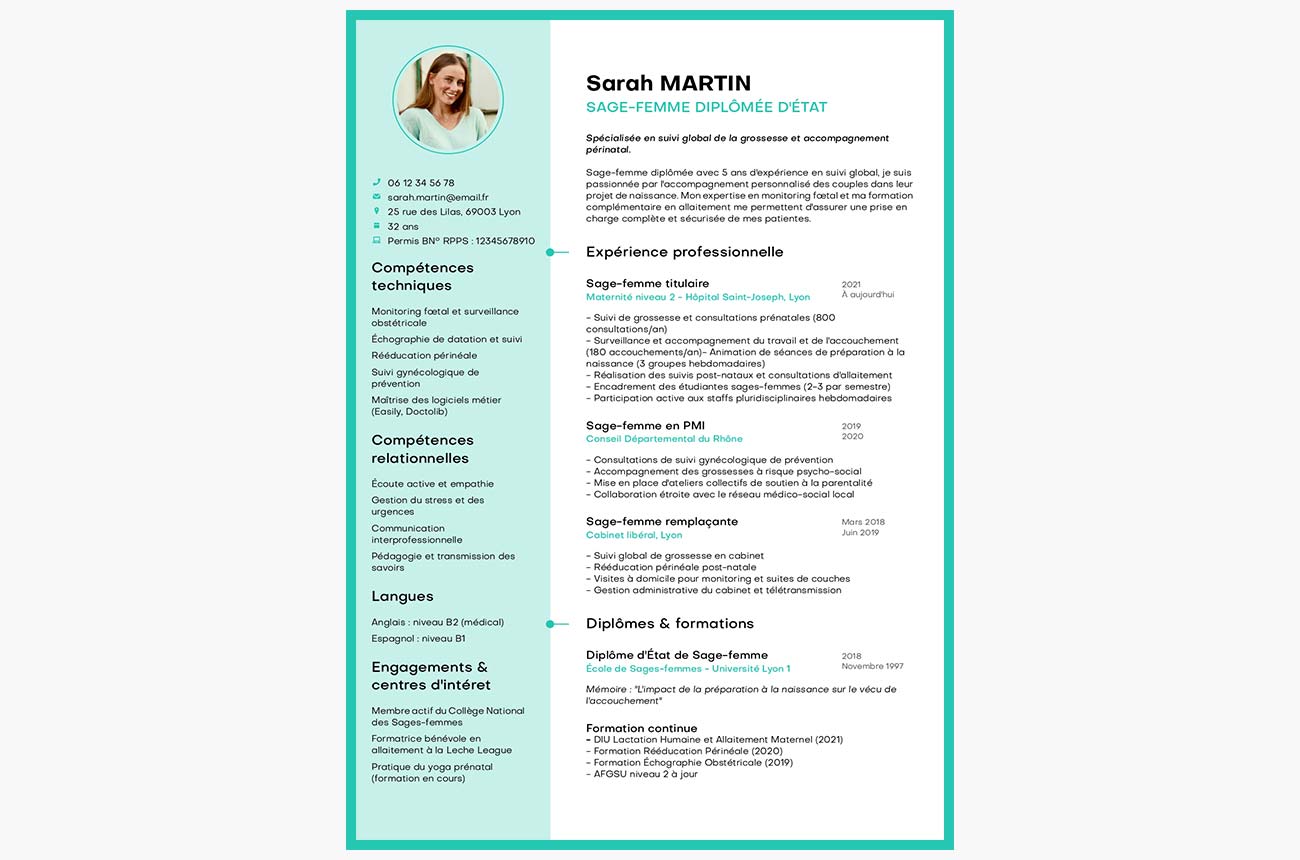 cv sage femme